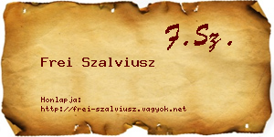 Frei Szalviusz névjegykártya